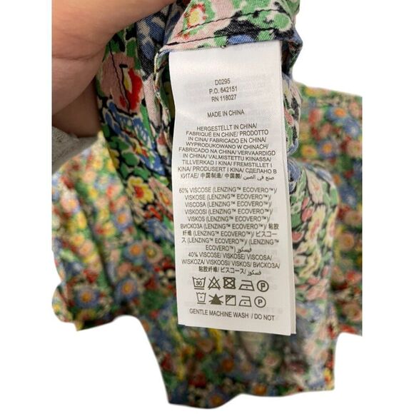 Boden Womens Midi Tea Dress UK 12L US 8L tall Multicolor Floral Vneck D0295 NWT - Picture 6 of 11